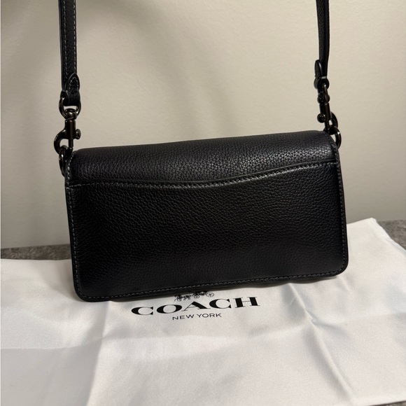 Coach Black Pebbled Leather Tabby 20 - Picture 4 of 9